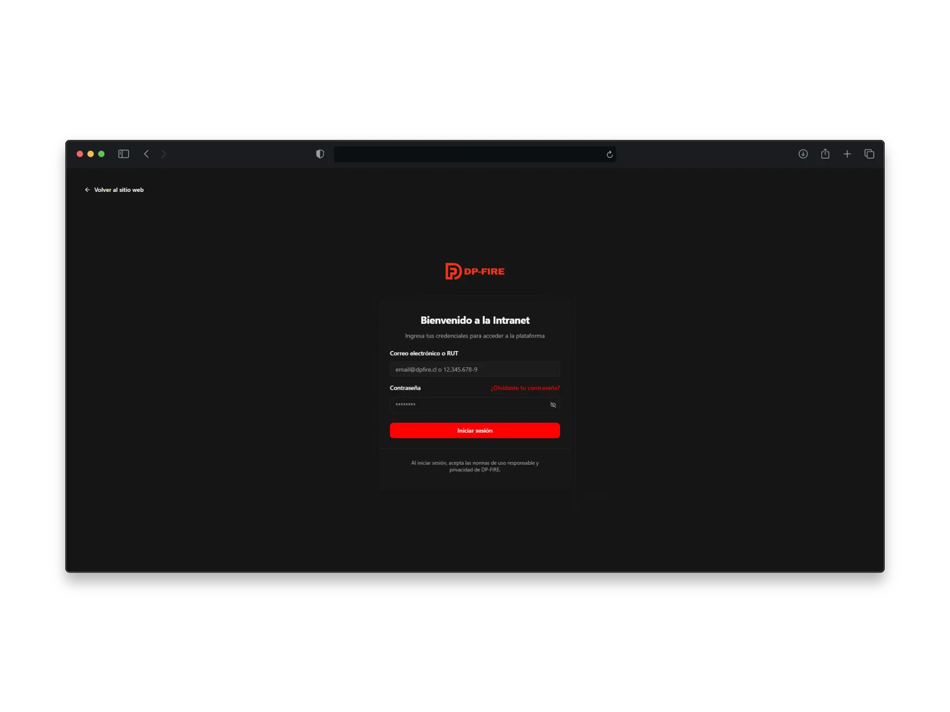 Vista previa del proyecto: Sistema de Gestión & Intranet: DP-FIRE